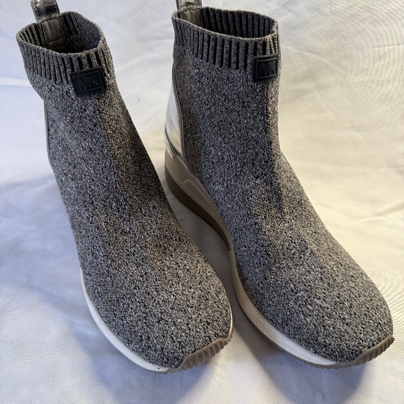 Michael Kors Women's Skyler Wedge Bootie Sock Sneakers - Picture 2 of 6
